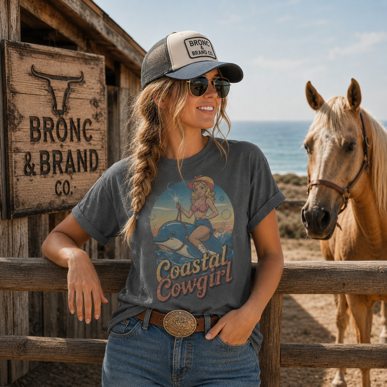 Coastal Cowgirl Dolphin Tee