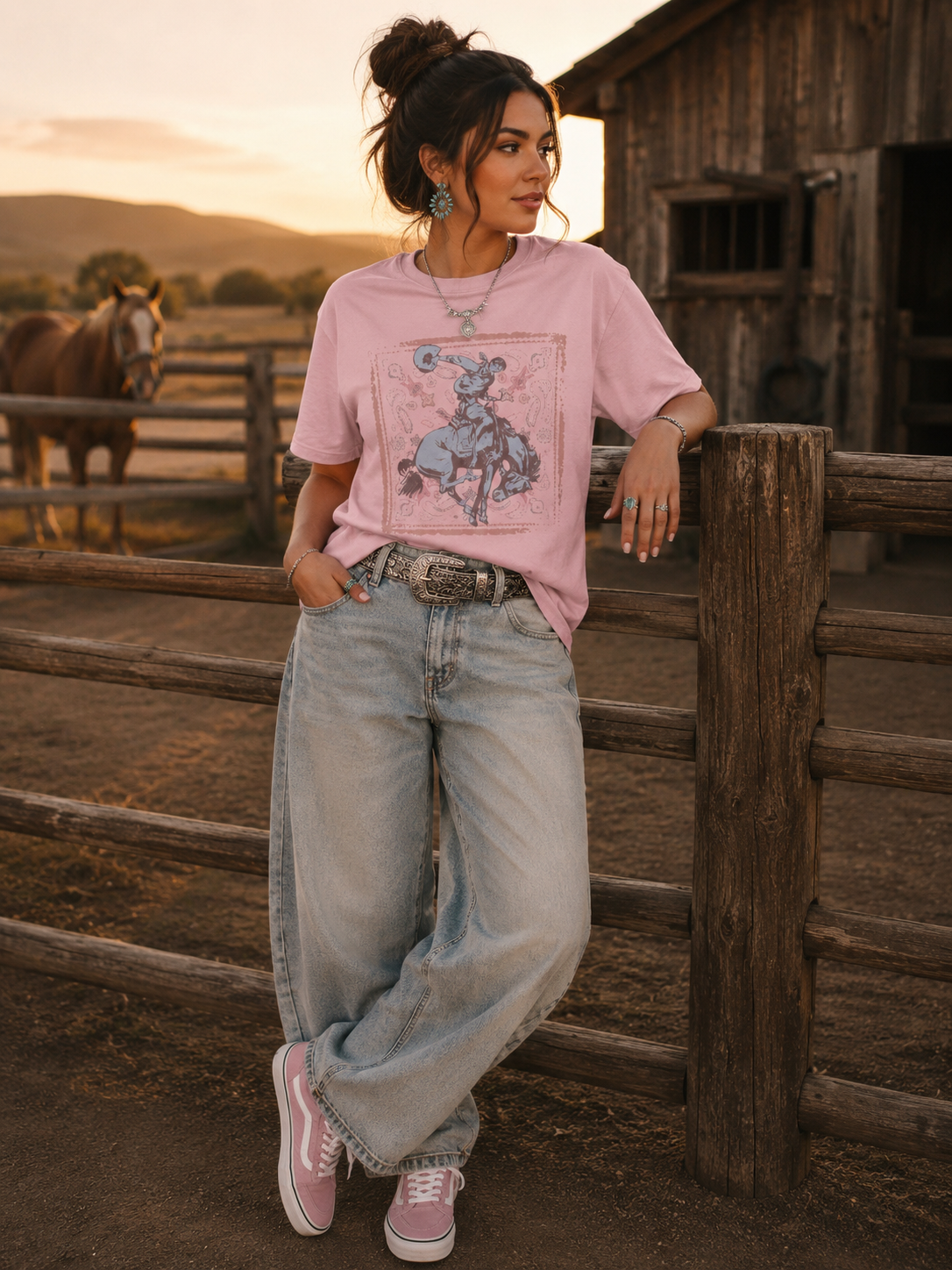 Vintage Bandana Bronc Graphic Tee