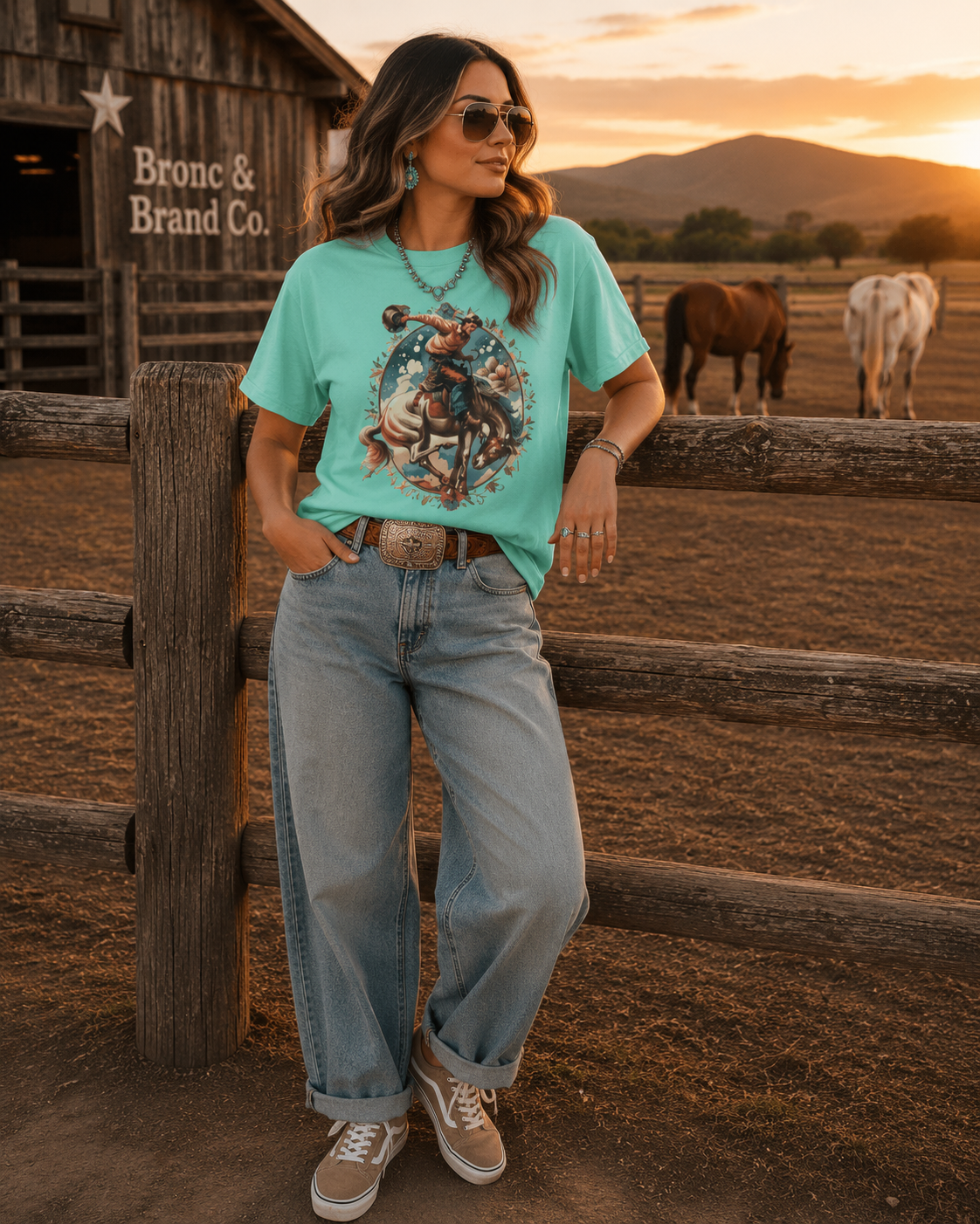 Wildflower Rodeo Tee Western Floral Shirt