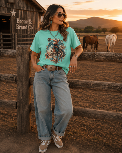 Wildflower Rodeo Tee Western Floral Shirt
