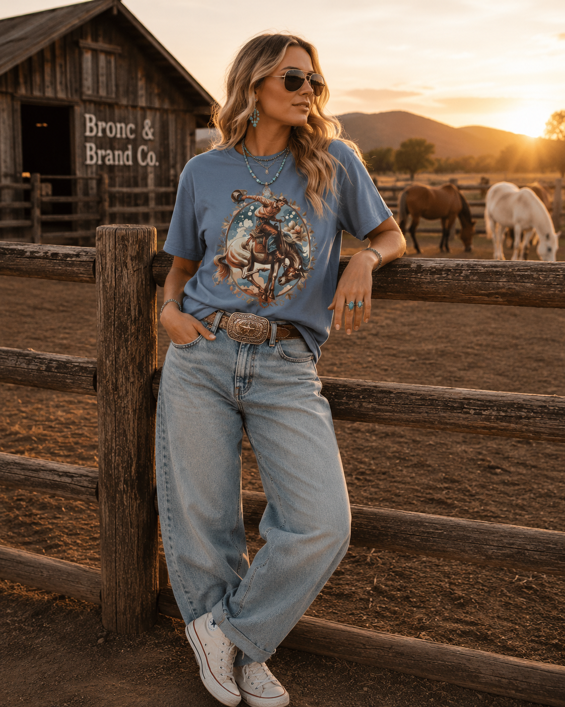 Wildflower Rodeo Tee Western Floral Shirt