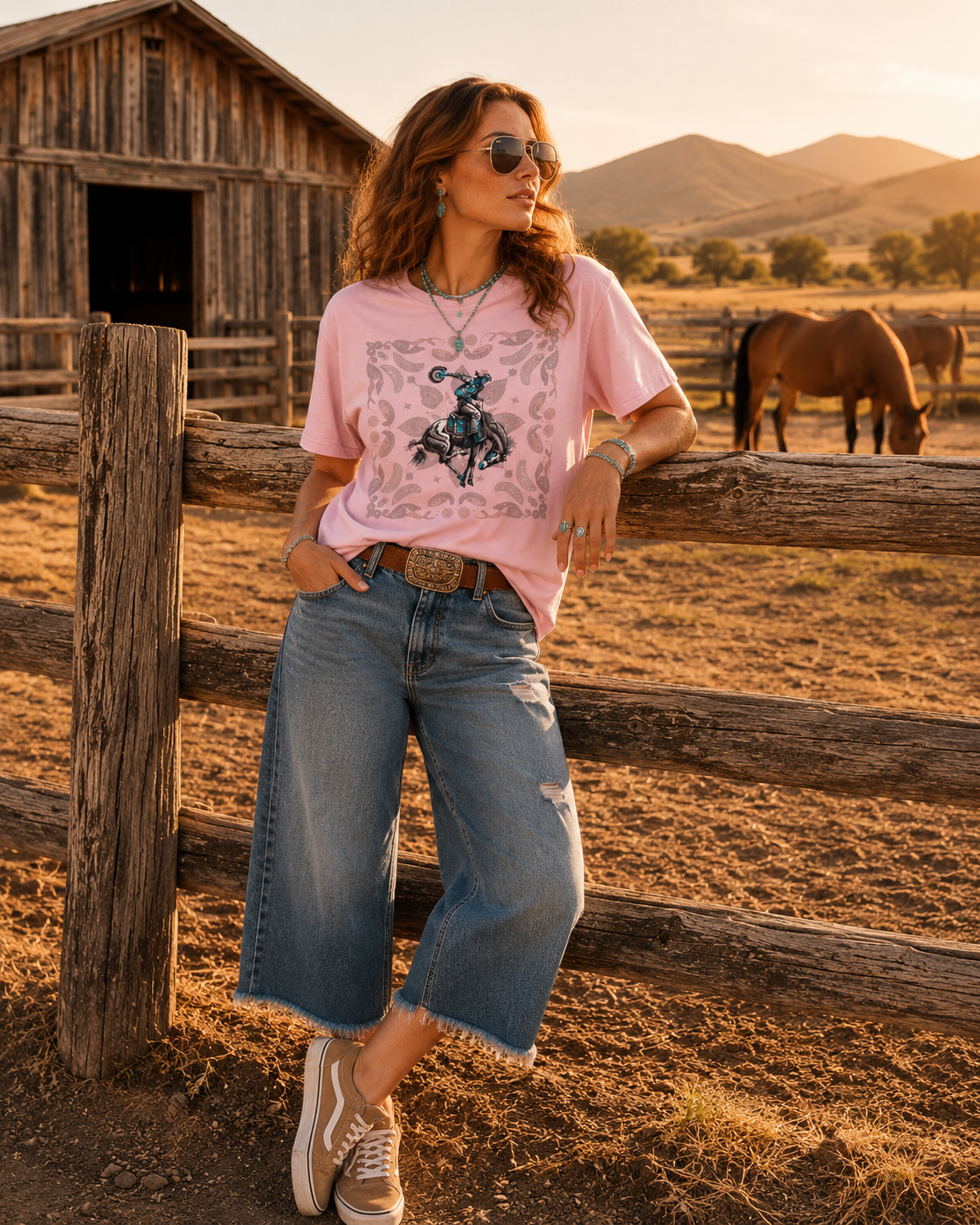 Paisley Rodeo Tee | Western Graphic Comfort Colors Shirt | Bronc & Brand Co