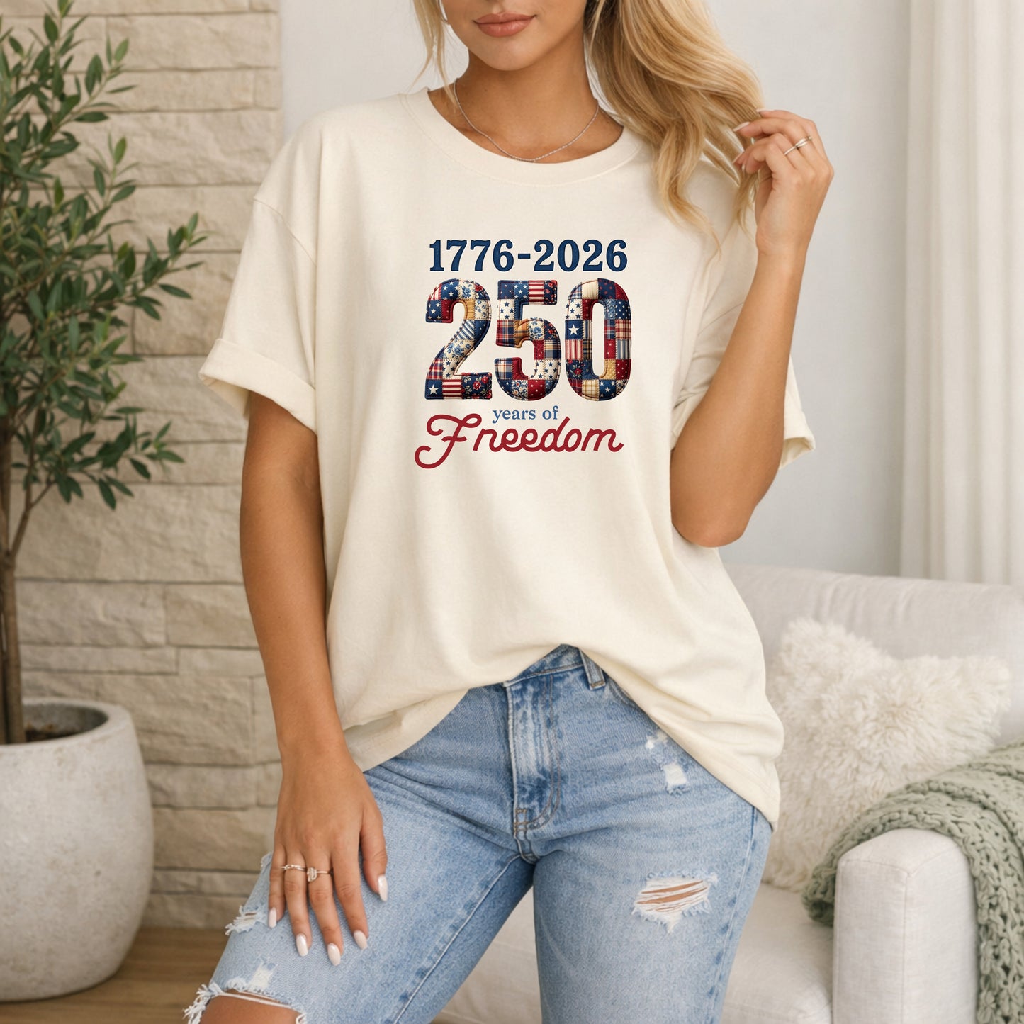 250 Years of Freedom Tee – Comfort Colors® Patriotic Graphic Shirt