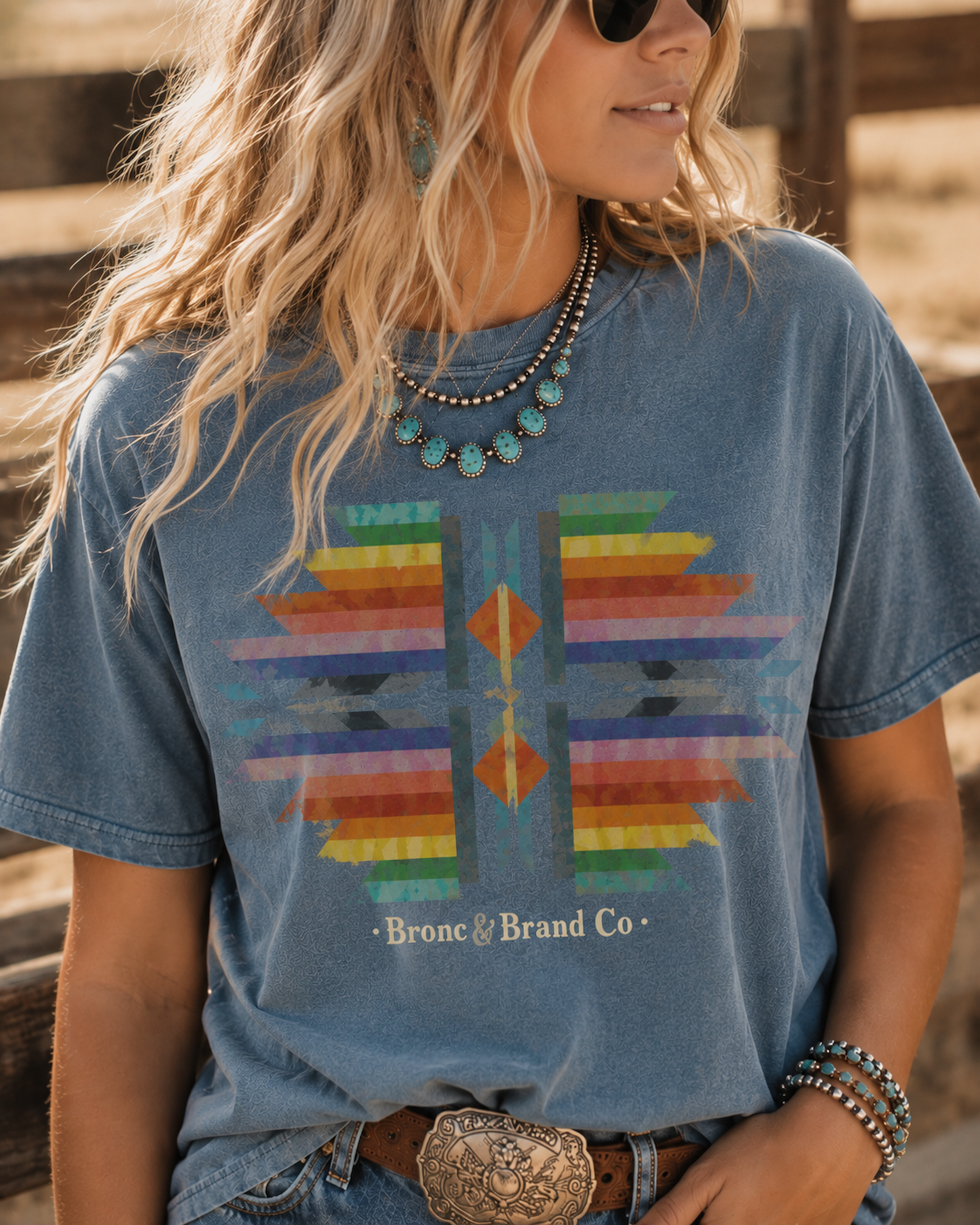 Boho Serape Geometric Graphic Tee