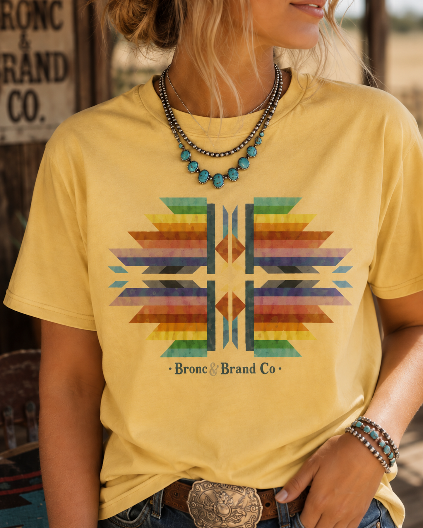 Boho Serape Geometric Graphic Tee