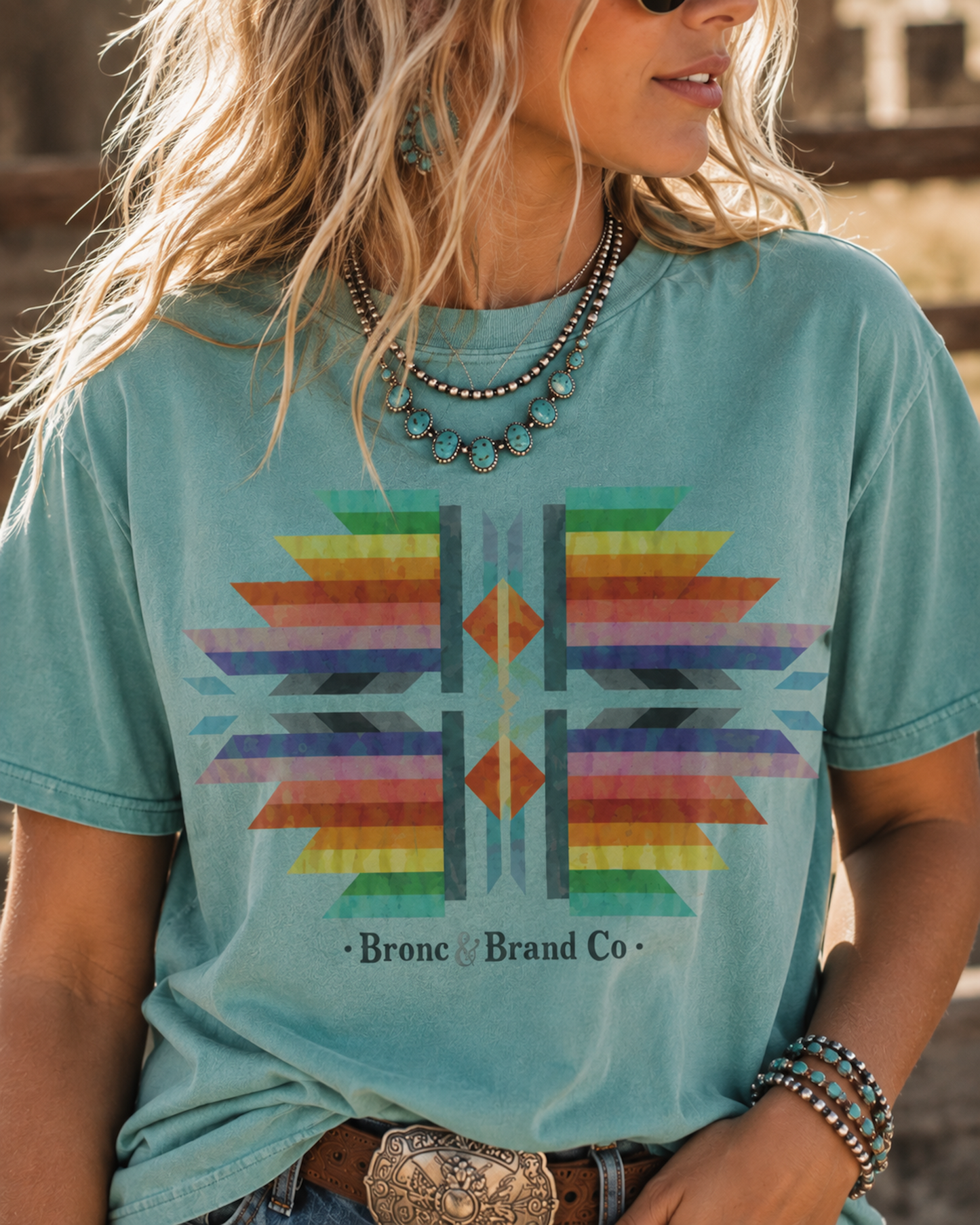 Boho Serape Geometric Graphic Tee
