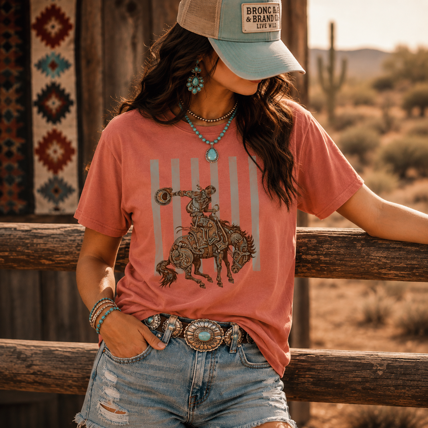 Paisley Buckaroo Western Graphic Tee