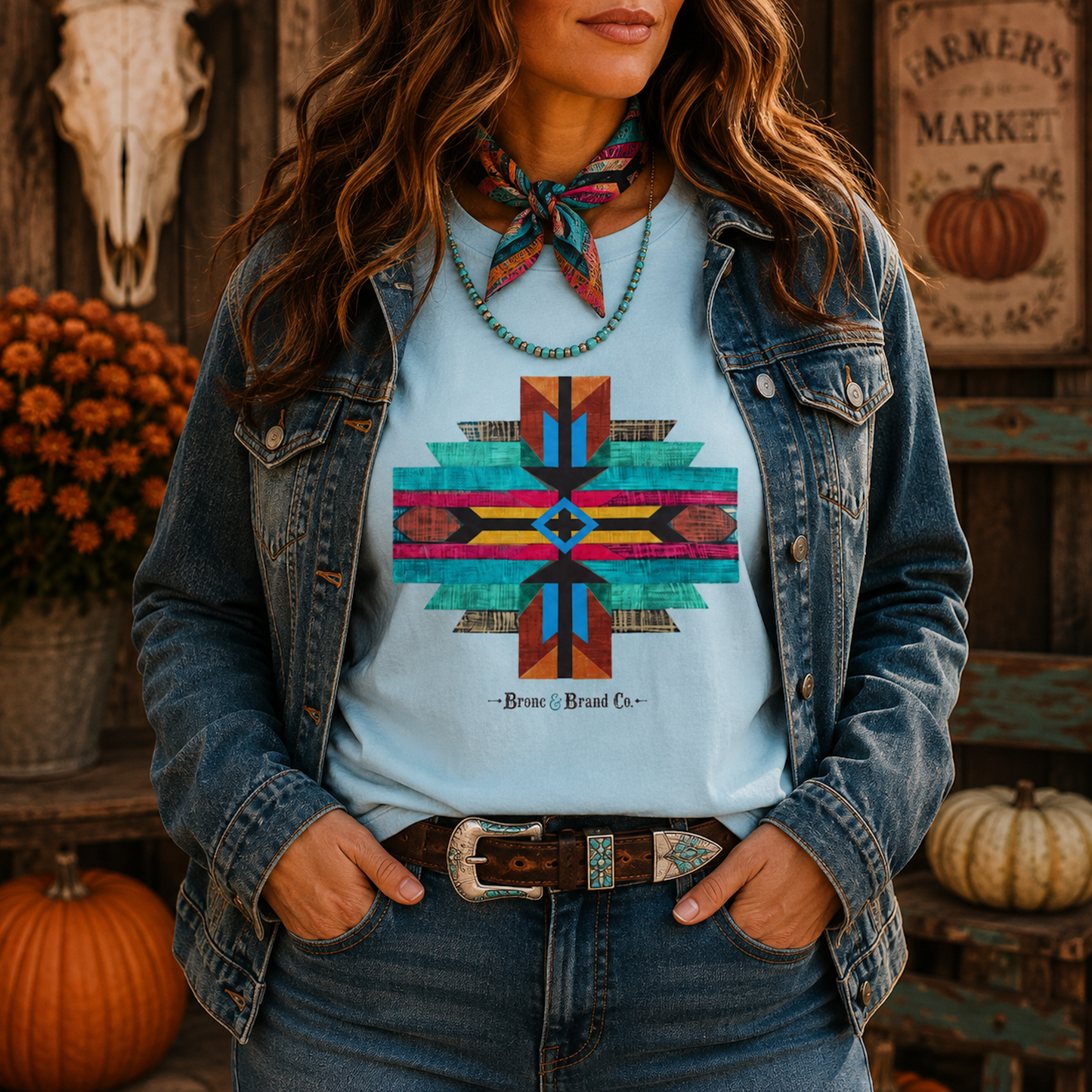 Boho  Desert Cross Artist Series Tee | Southwestern Graphic Comfort Colors® Shirt