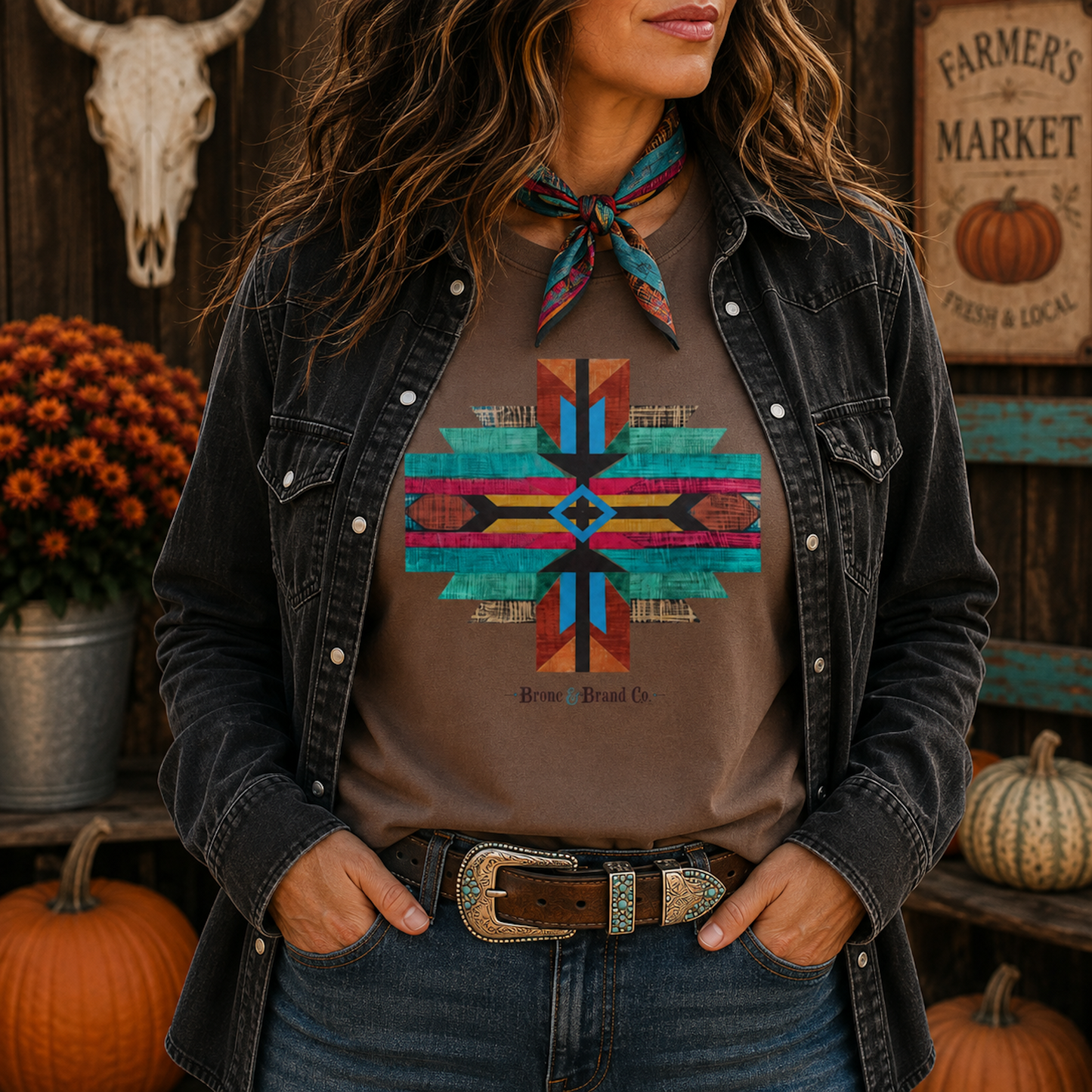 Boho  Desert Cross Artist Series Tee | Southwestern Graphic Comfort Colors® Shirt
