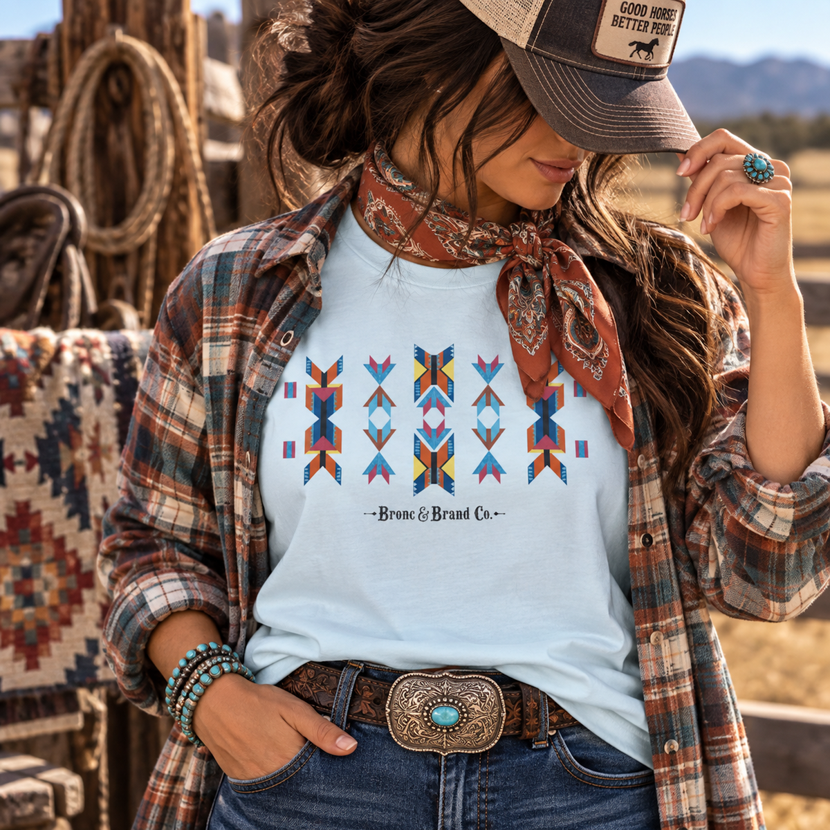 Arrows & Butterflies Southwest Graphic Tee Western Shirt