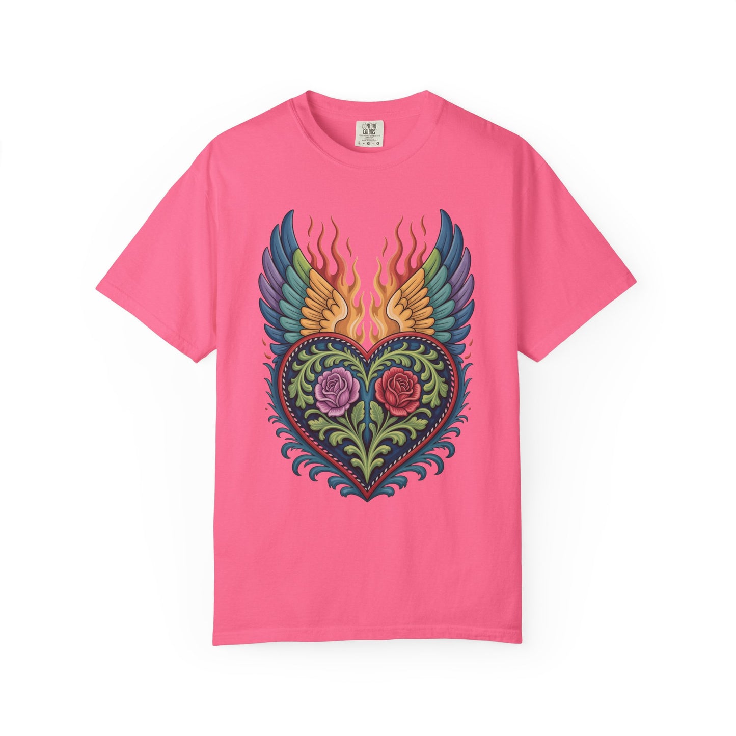 Western Folk Art Winged Heart T-Shirt