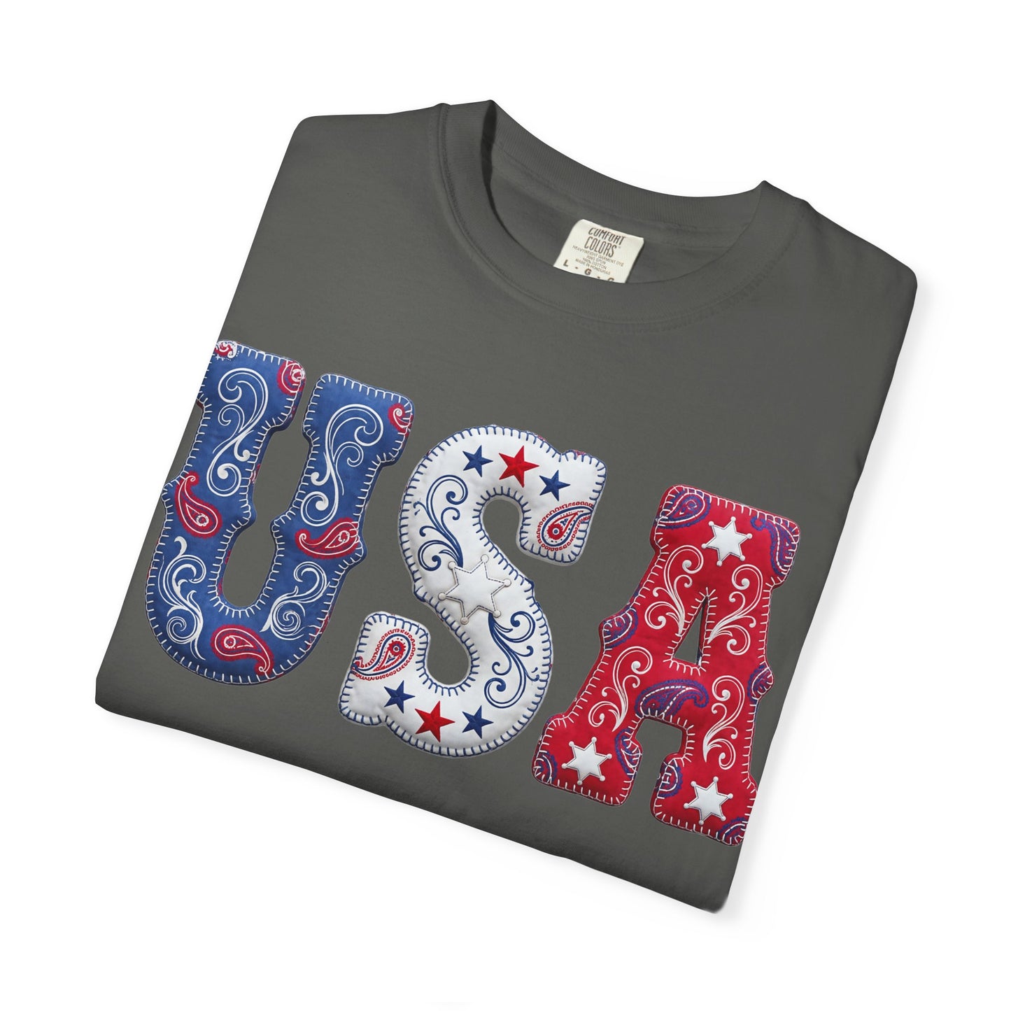 USA Paisley Patriotic Tee | Comfort Colors Western Graphic Shirt