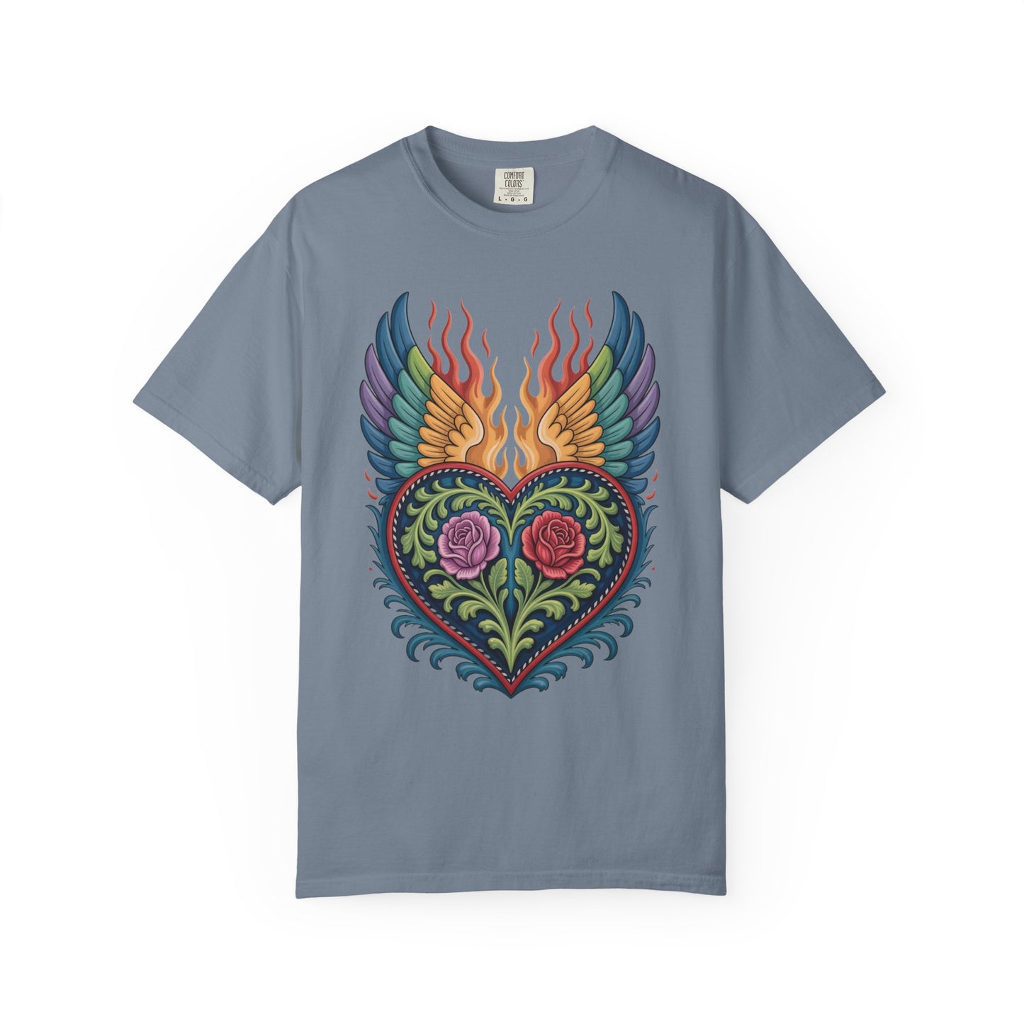 Western Folk Art Winged Heart T-Shirt