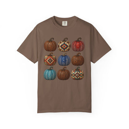 Western Patchwork Pumpkin Tee | Boho Fall Comfort Colors® Shirt