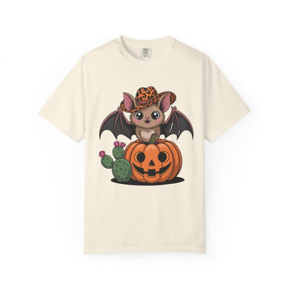 Cowboy Bat T-Shirt | Cute Western Halloween Bat Comfort Colors® Tee