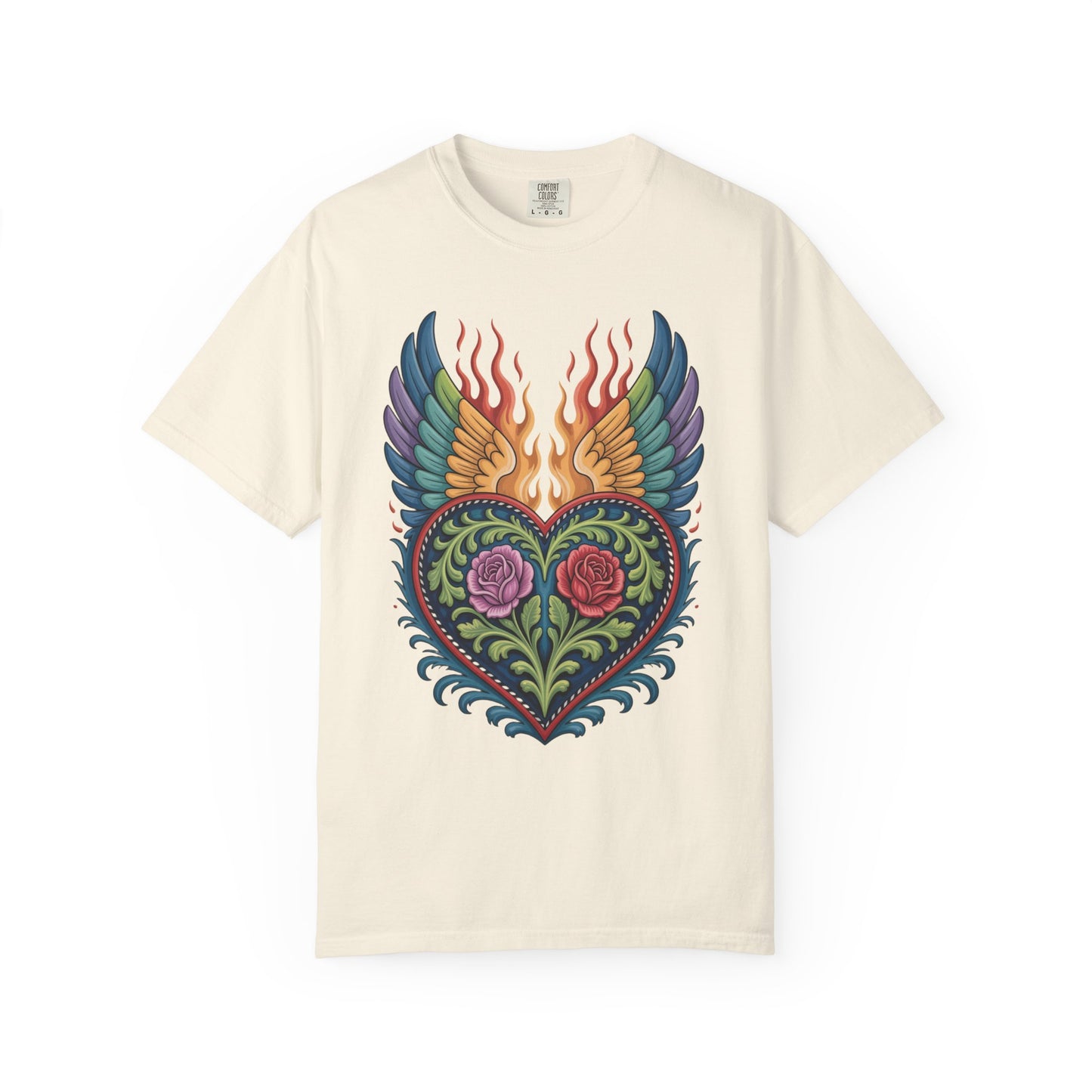 Western Folk Art Winged Heart T-Shirt