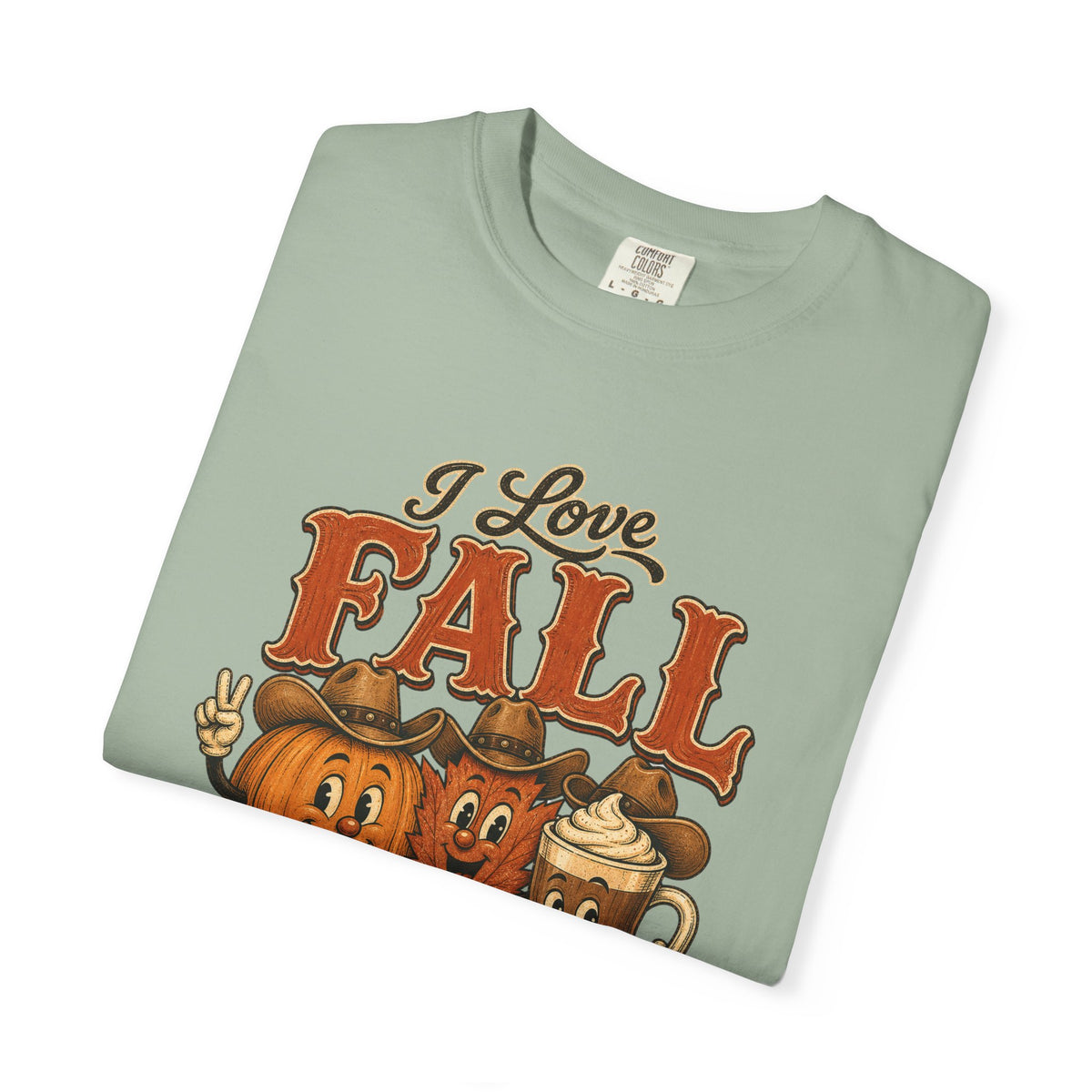 I Love Fall Most of All Western Fall Tee | Retro Cowgirl Graphic Shirt