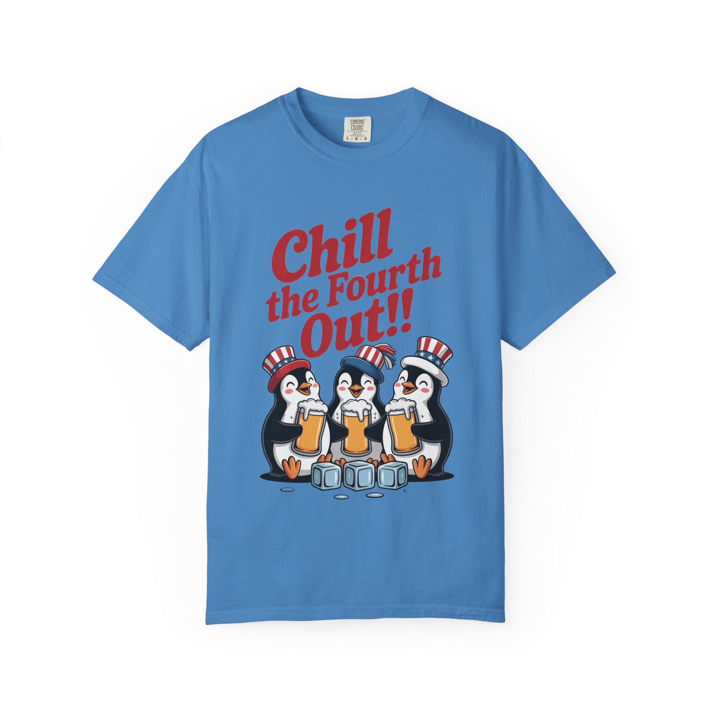 Chill the Fourth Out Tee | Patriotic Penguin Graphic Shirt | Bronc & Brand Co.