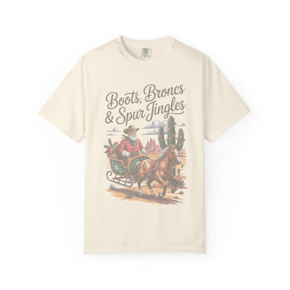Santa Cowboy Western Christmas T-Shirt