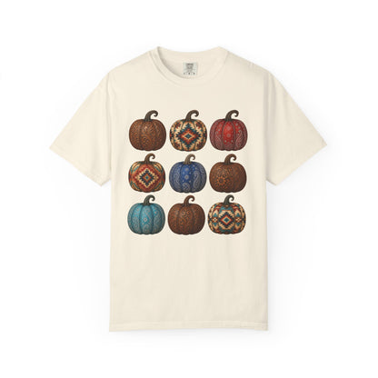 Western Patchwork Pumpkin Tee | Boho Fall Comfort Colors® Shirt