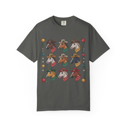 Grid Horse Holiday Tee