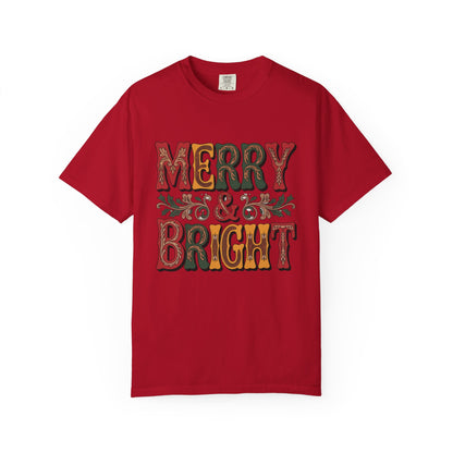 Merry & Bright Western Font Comfort Colors® Tee