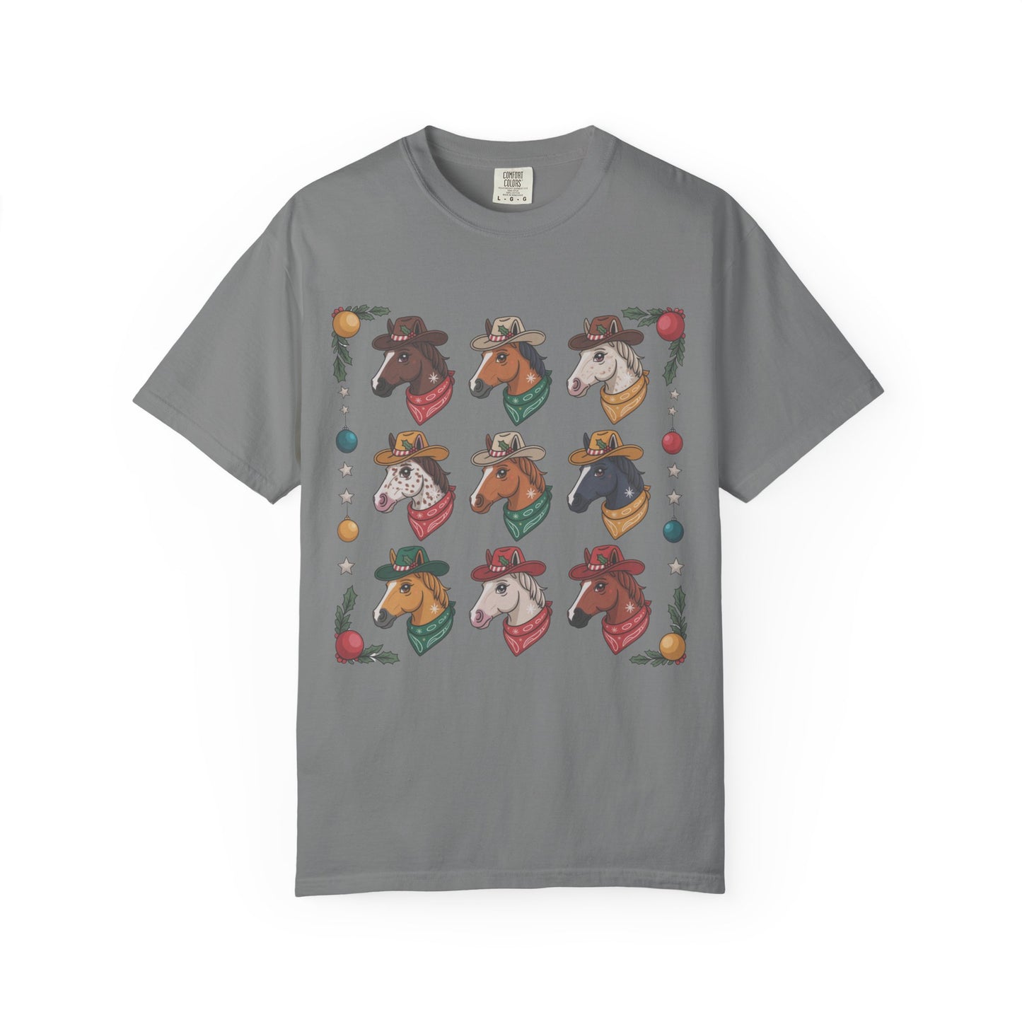 Grid Horse Holiday Tee