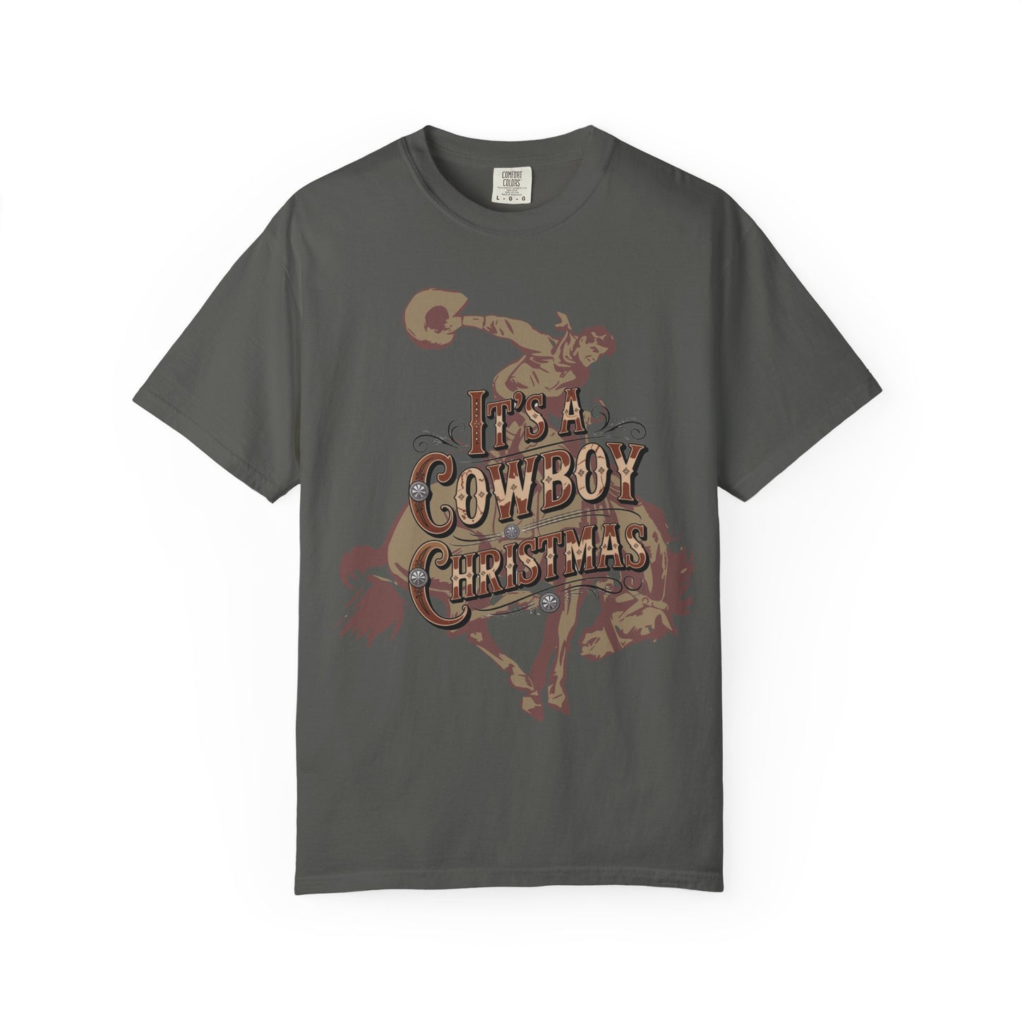 Cowboy Christmas Bronc Comfort Colors® Tee