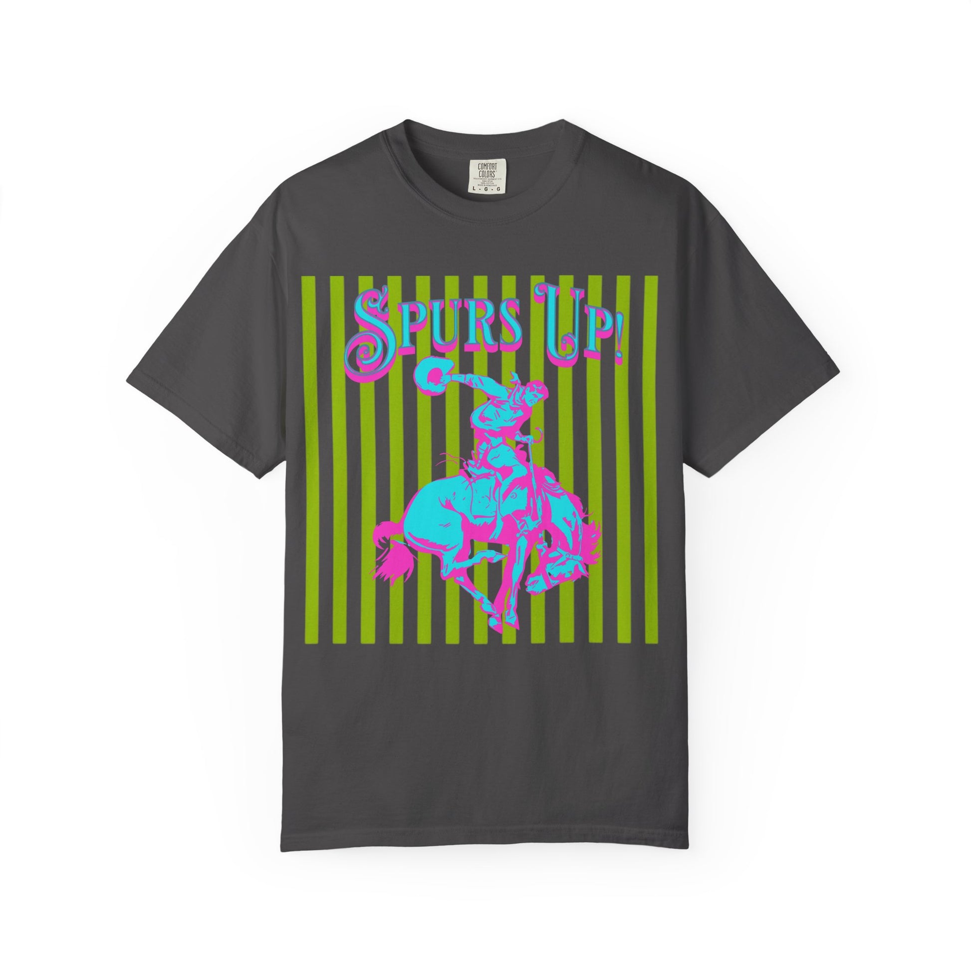 Gray t-shirt with 'Spurs Up' graphic design on a white background