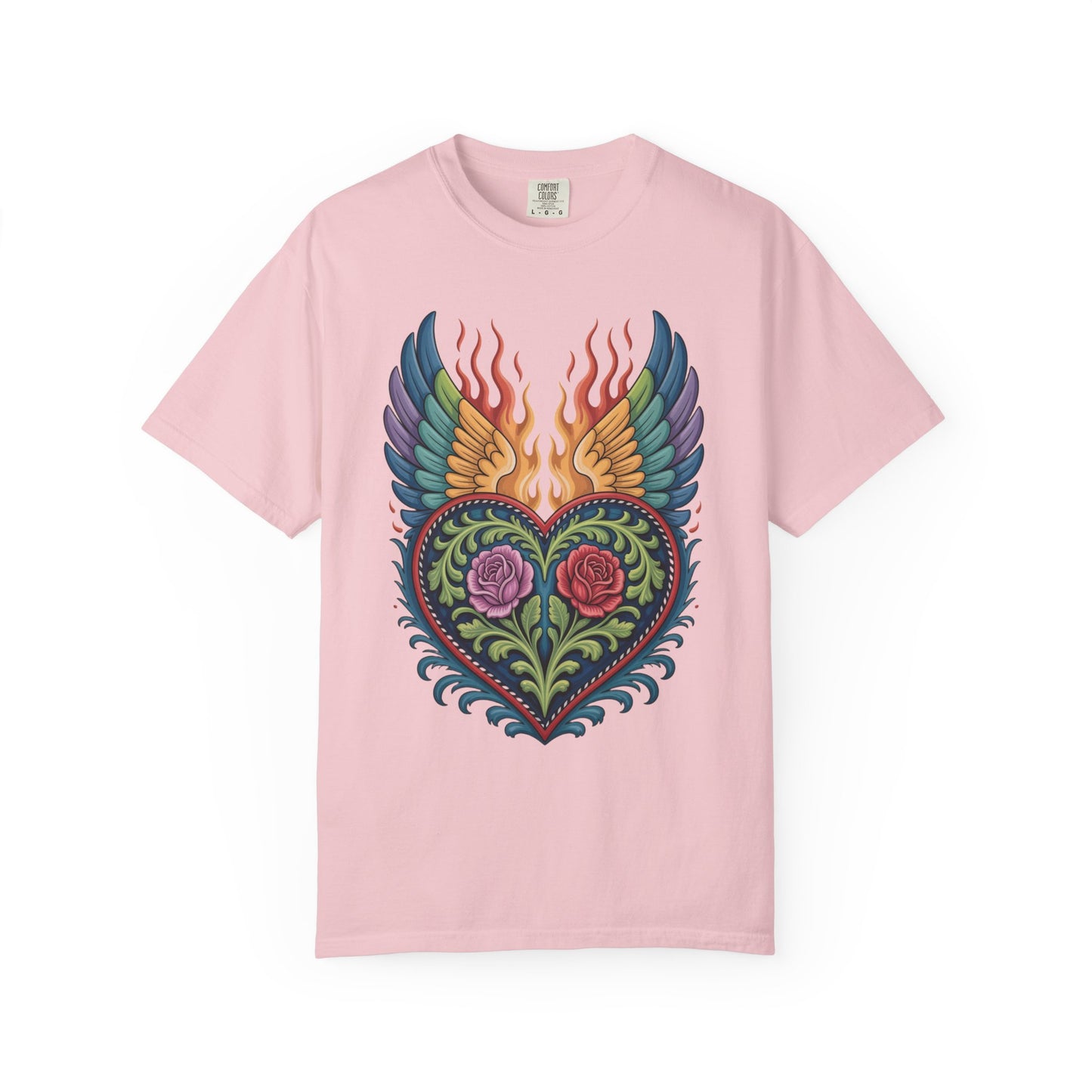 Western Folk Art Winged Heart T-Shirt