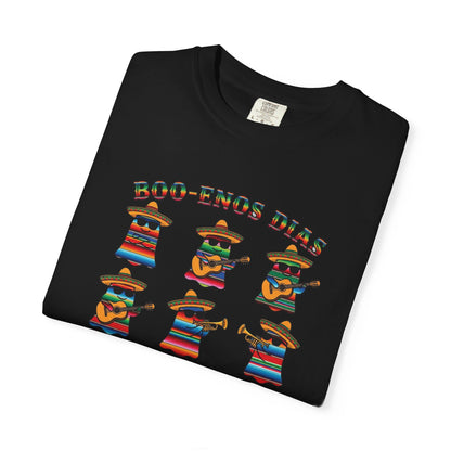 Black t-shirt with a frog graphic on a white background