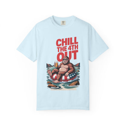 Chill The 4th Out Patriotic Bigfoot T-Shirt