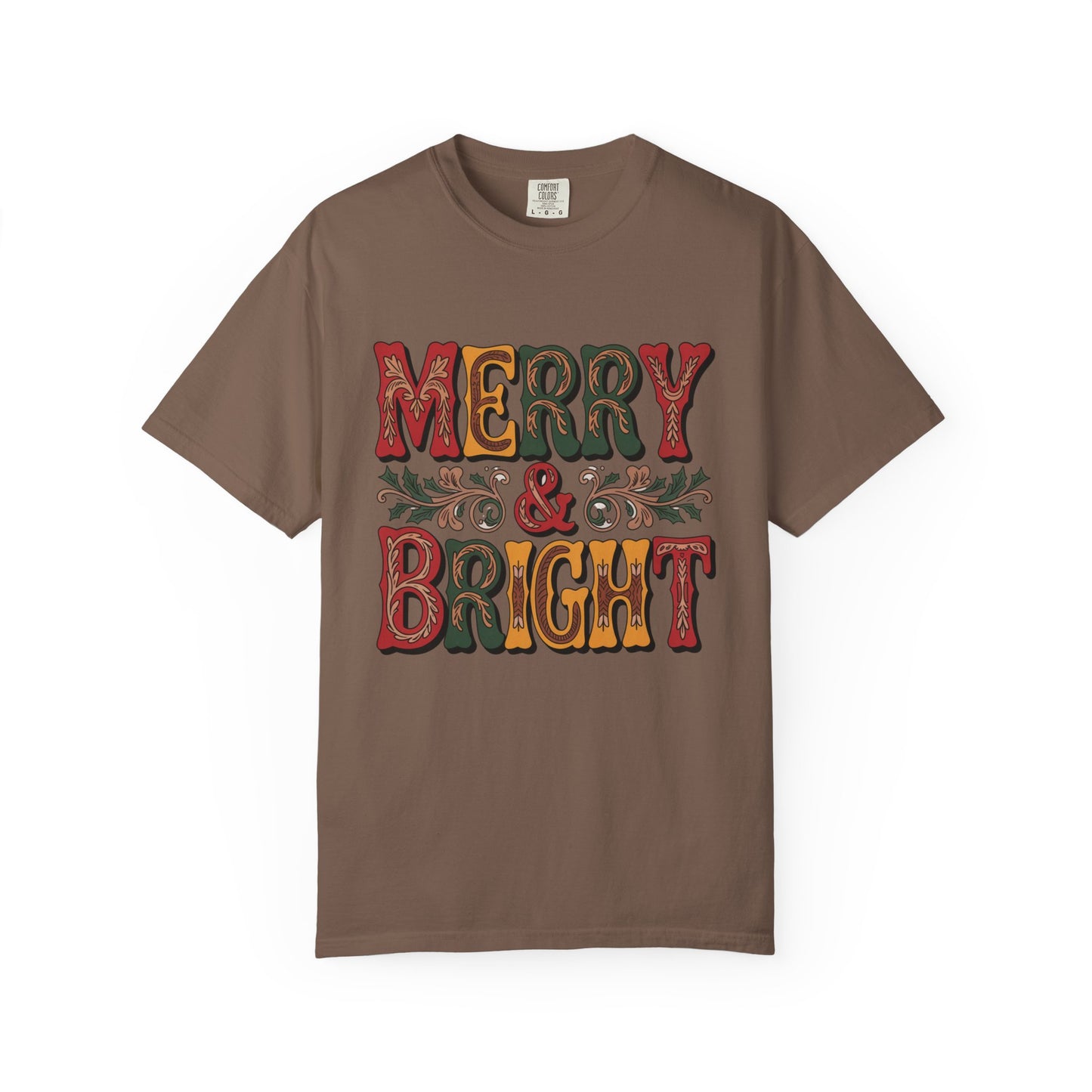 Merry & Bright Western Font Comfort Colors® Tee