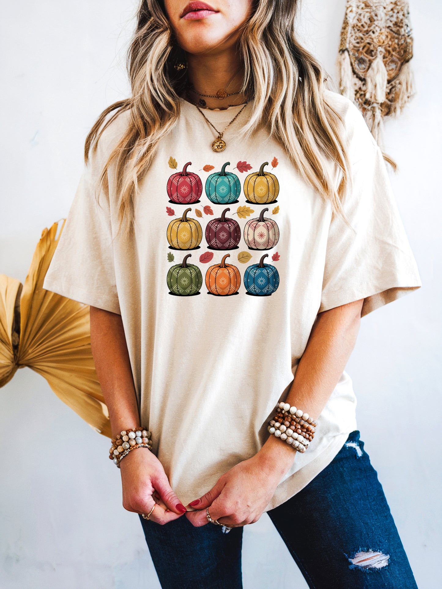 🎃 Fall Pumpkin Grid Comfort Colors® Tee