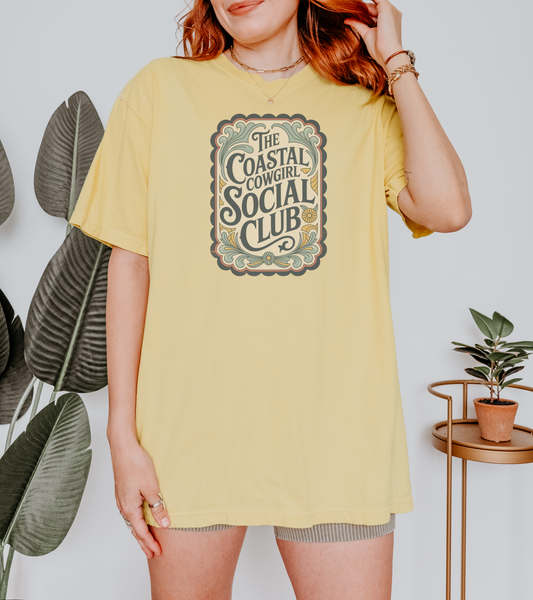 Coastal Cowgirl Social Club Tee – Country Soul with a Beachside Twist
