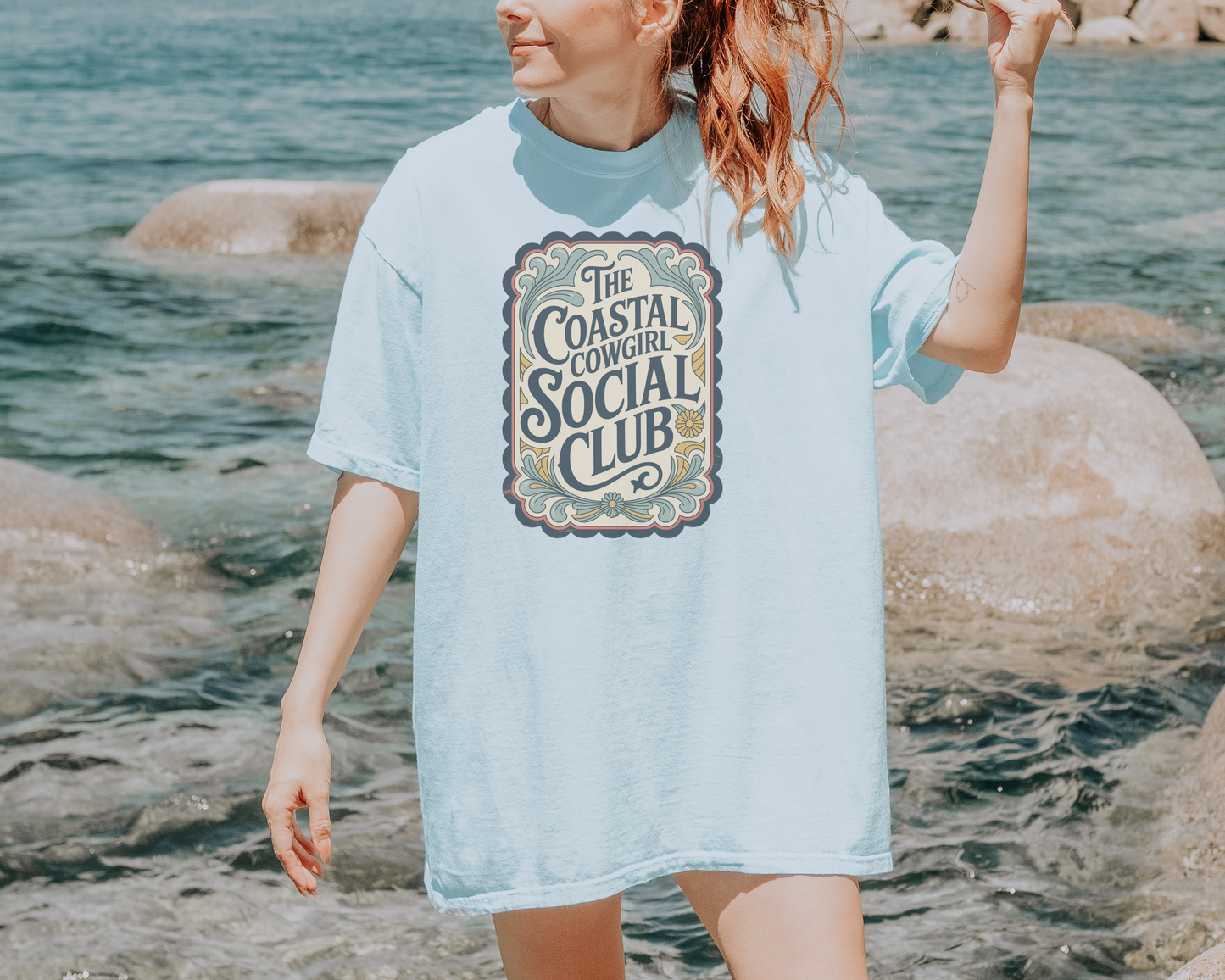 Coastal Cowgirl Social Club Tee – Country Soul with a Beachside Twist