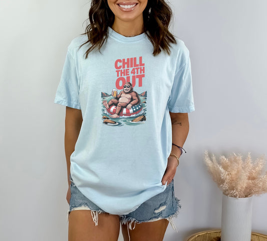 Chill the 4th Out Bigfoot Party Tee