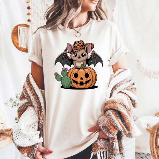 Cowboy Bat T-Shirt | Cute Western Halloween Comfort Colors® Tee