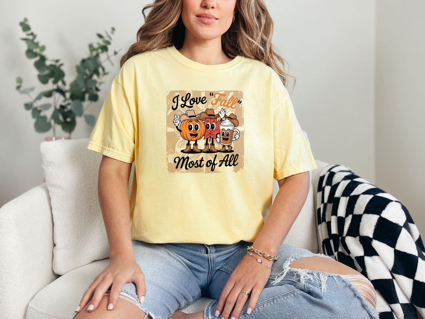 ☕ I Love Fall Most of All Comfort Colors® Tee