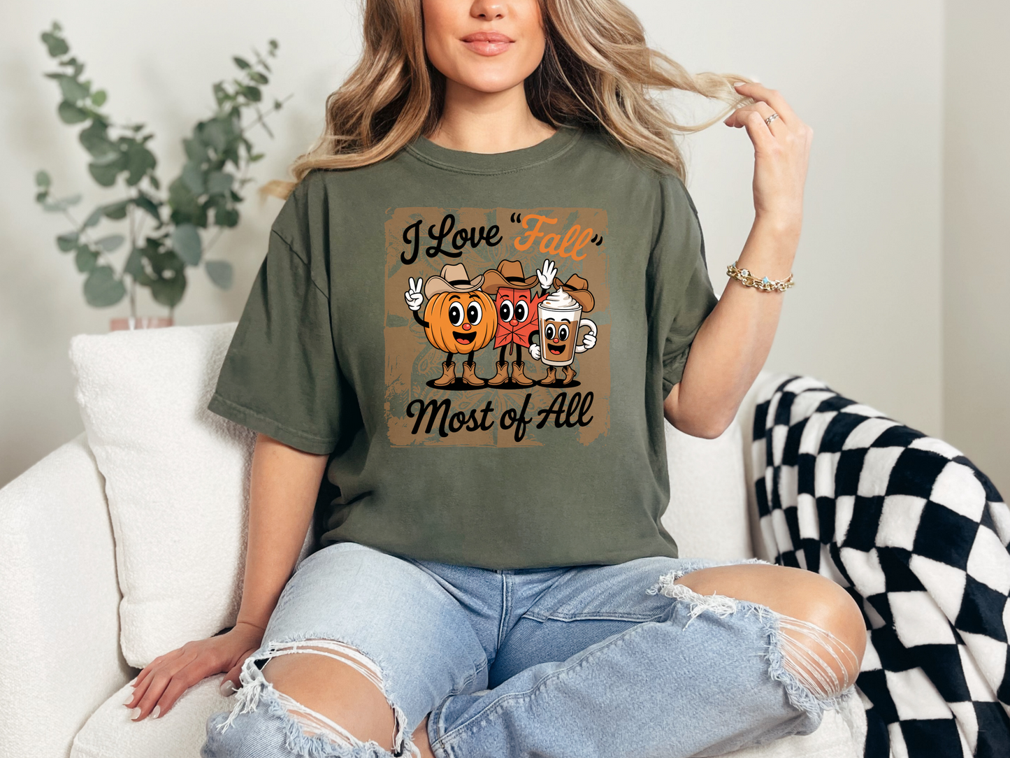 ☕ I Love Fall Most of All Comfort Colors® Tee