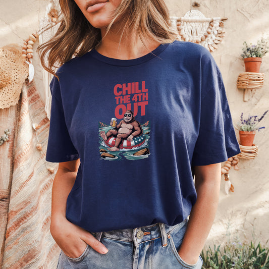 Chill the 4th Out Bigfoot Party Tee