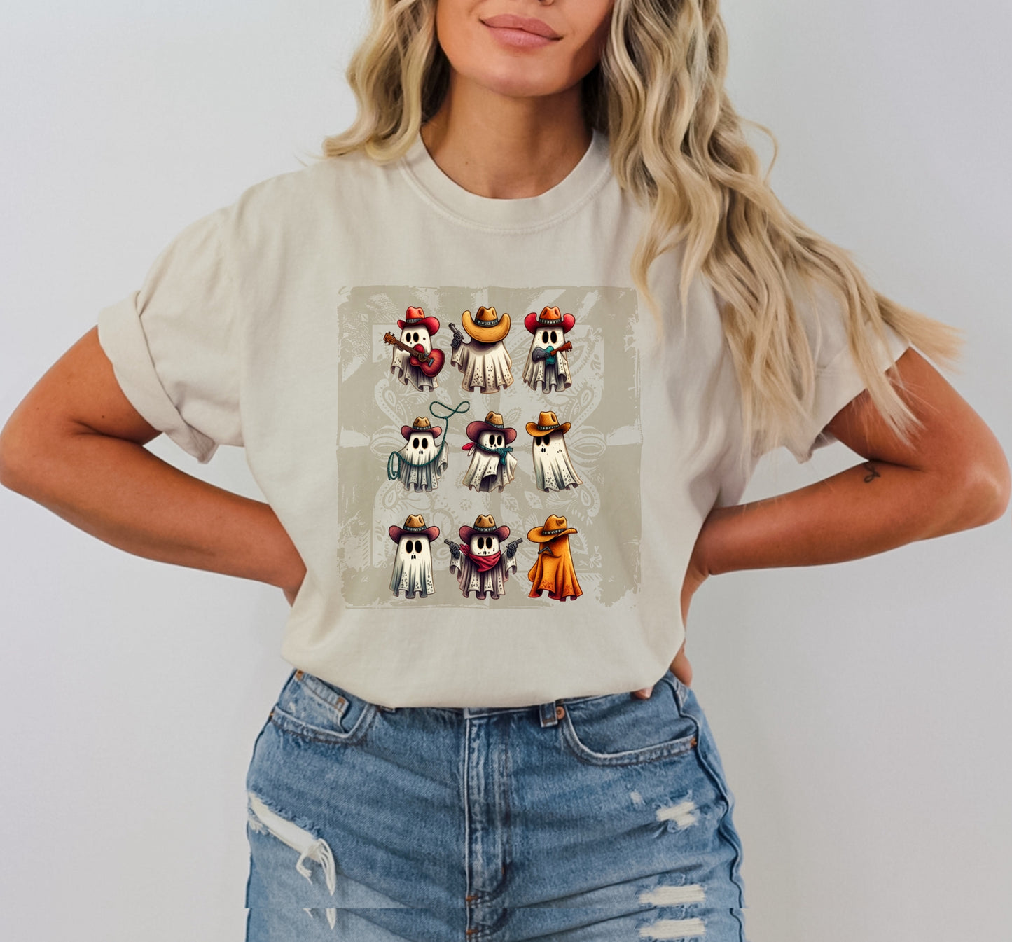 Cowboy Ghost Halloween T-Shirt CowBoos